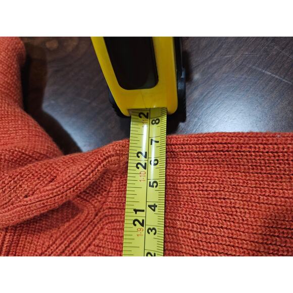 J. Jill V-neck Cotton Blend Sweater Orange Rust Size XL SKU 179 - Picture 9 of 11